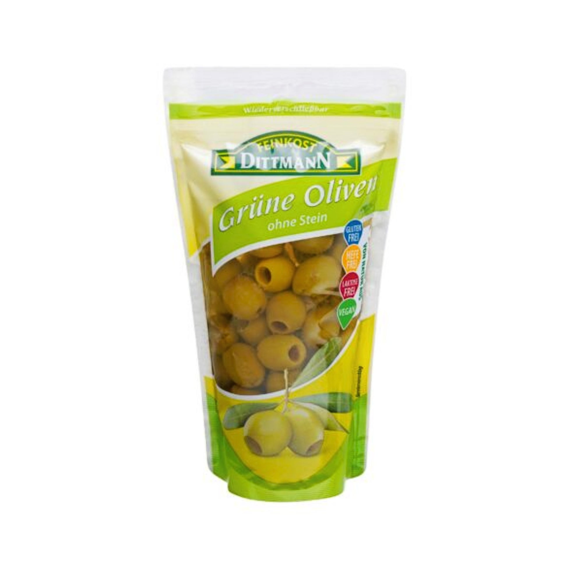 Feinkost Dittmann Oliven grün ohne Stein 270g foodpipe [Lebensmittel-Lieferservice Rostock]