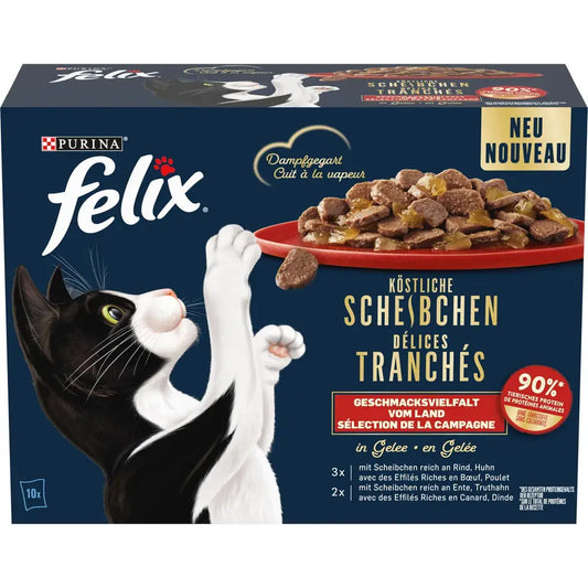 Felix Köstliche Scheibchen Land 10x80g foodpipe [Lebensmittel-Lieferservice Rostock]