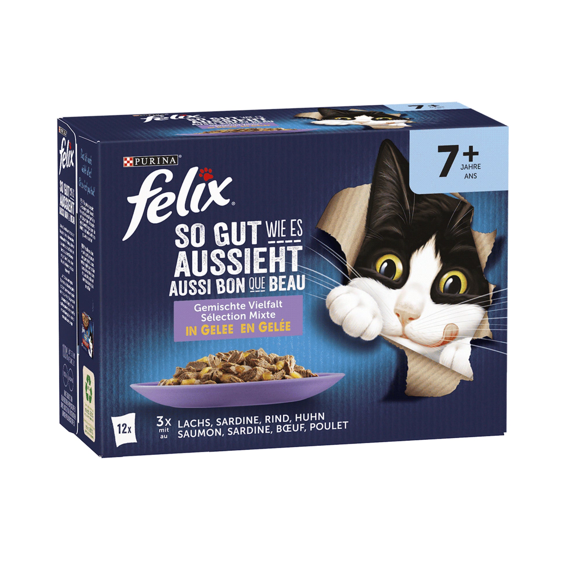 Felix Senior so gut wie es aussieht Gemischte Vielfalt12x85g foodpipe [Lebensmittel-Lieferservice Rostock]