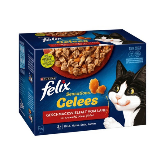 Felix Sensations Gelee Geschmacksvielfalt vom Land 12x85g foodpipe [Lebensmittel-Lieferservice Rostock]