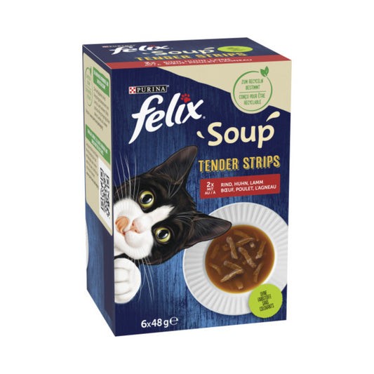 Felix Soup Tender Strips Land 6x48g foodpipe [Lebensmittel-Lieferservice Rostock]