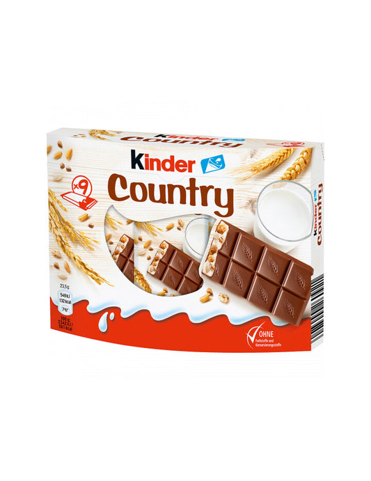 Ferrero kinder Country 9ST 211,5g foodpipe [Lebensmittel-Lieferservice Rostock]