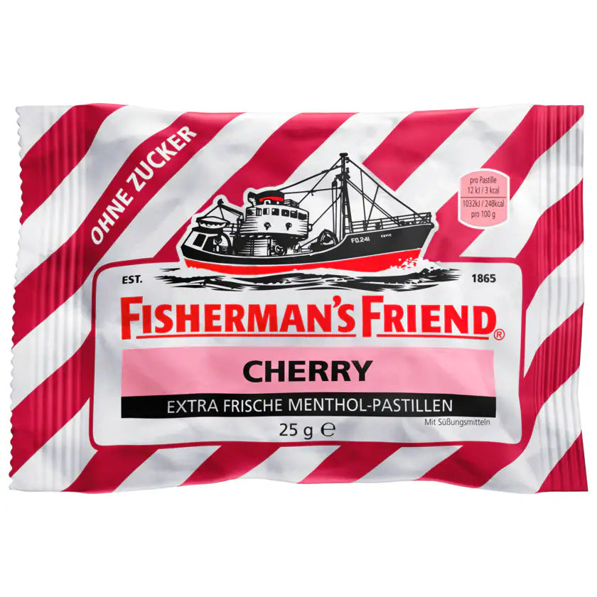 Fishermans Friend Wild Cherry ohne Zucker 25g foodpipe [Lebensmittel-Lieferservice Rostock]