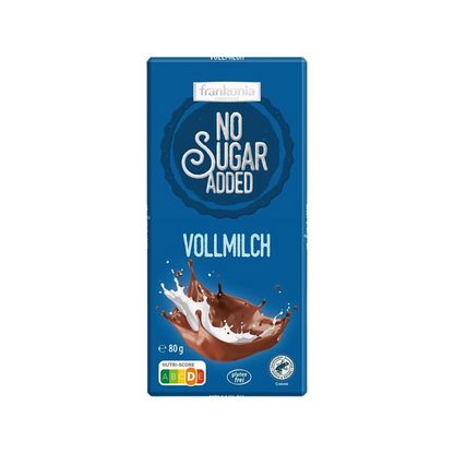 Frankonia Vollmilch-Tafel no sugar 80g foodpipe [Lebensmittel-Lieferservice Rostock]