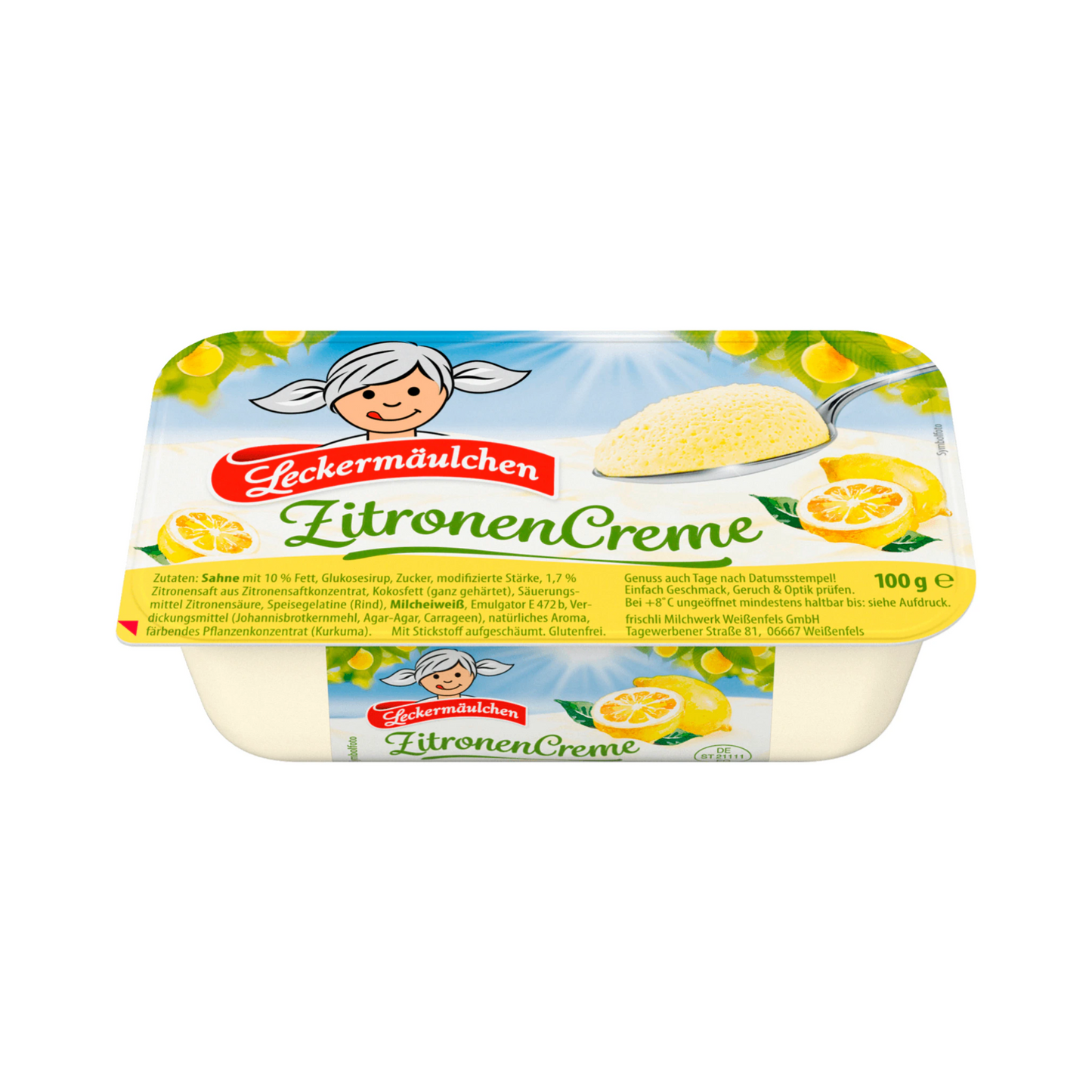 Frischli Leckermäulchen Zitronencreme 100g foodpipe [Lebensmittel-Lieferservice Rostock]