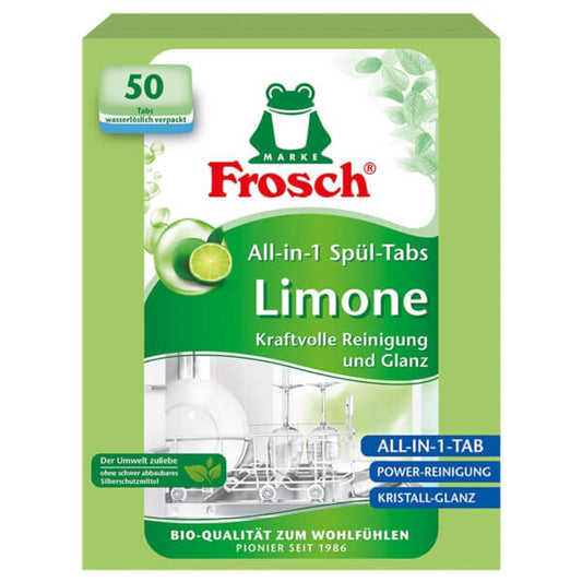 Frosch Geschirrspül-Tabs Limone 50ST foodpipe [Lebensmittel-Lieferservice Rostock]