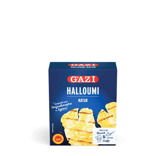 GAZi Halloumi Grillkäse aus Zypern 43% Fettstufe 250g foodpipe [Lebensmittel-Lieferservice Rostock]