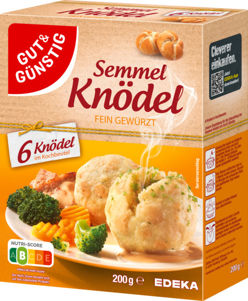 GUT&GÜNSTIG 6 Semmel-Knödel in Kochbeuteln 200g foodpipe [Lebensmittel-Lieferservice Rostock]