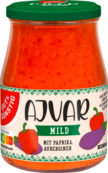 GUT&GÜNSTIG Ajvar mild 340ml foodpipe [Lebensmittel-Lieferservice Rostock]