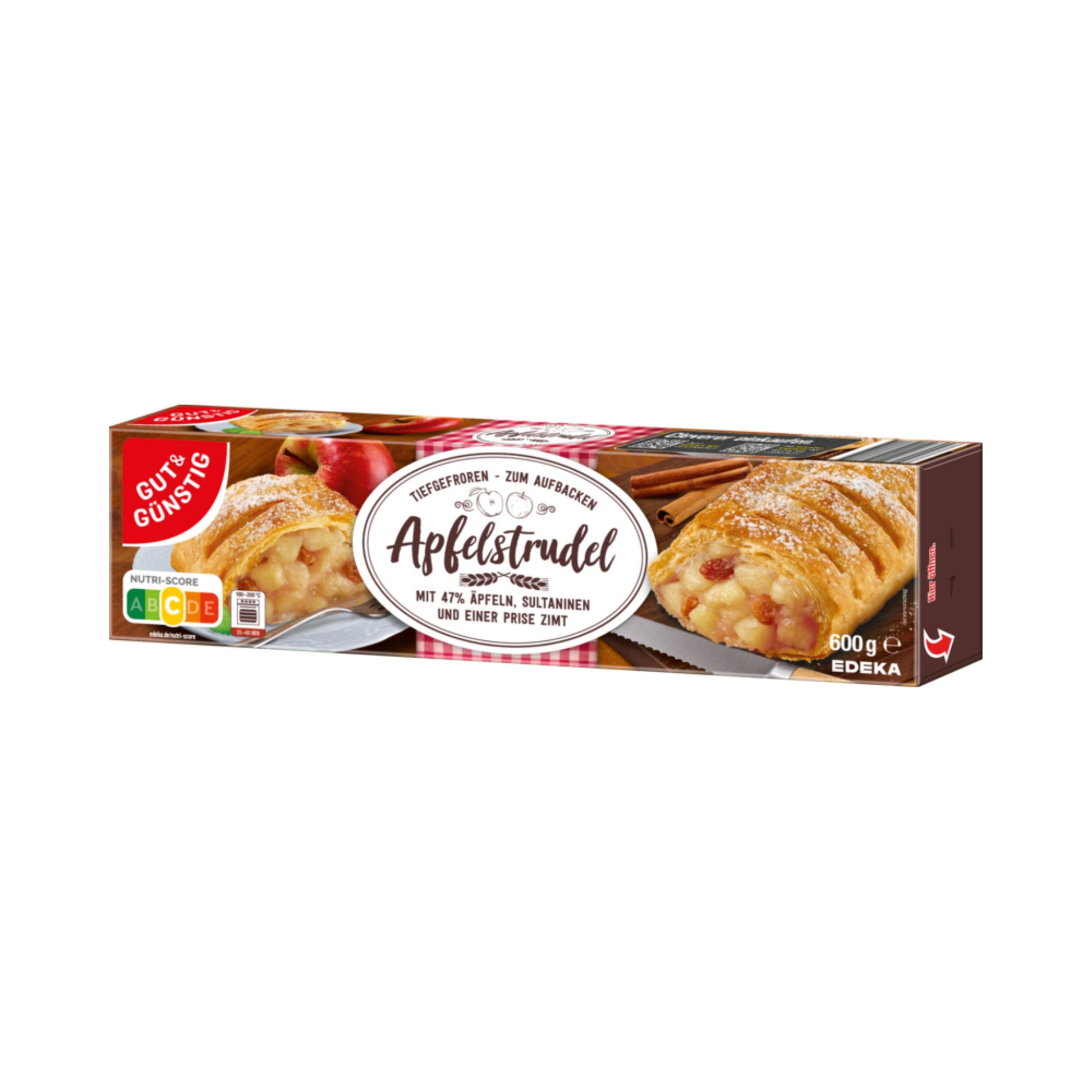 GUT&GÜNSTIG Apfelstrudel 600g foodpipe [Lebensmittel-Lieferservice Rostock]