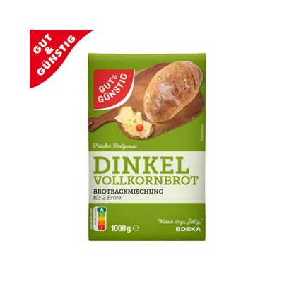 GUT&GÜNSTIG Brotbackmischung Dinkelvollkornbrot 1kg foodpipe [Lebensmittel-Lieferservice Rostock]