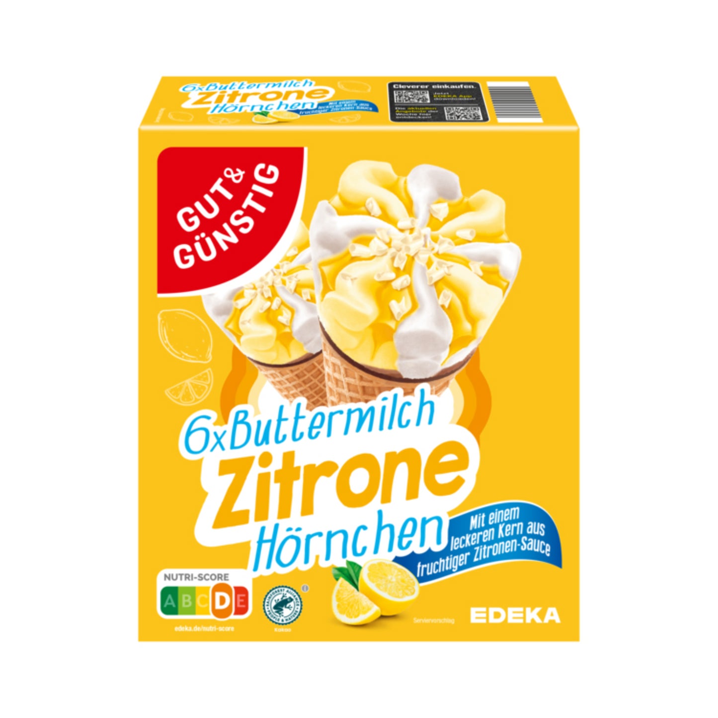 GUT&GÜNSTIG Buttermilch-Zitrone Hörnchen 6x120ml foodpipe [Lebensmittel-Lieferservice Rostock]