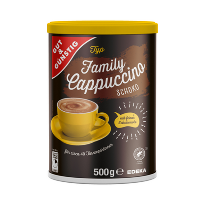 GUT&GÜNSTIG Cappuccino Family Typ Schoko 500g foodpipe [Lebensmittel-Lieferservice Rostock]