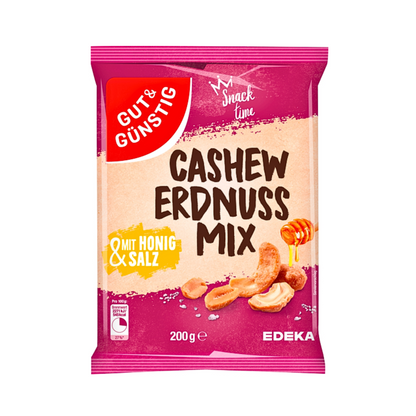 GUT&GÜNSTIG Cashew-Erdnuss-Mix Honig&Salz 200g foodpipe [Lebensmittel-Lieferservice Rostock]