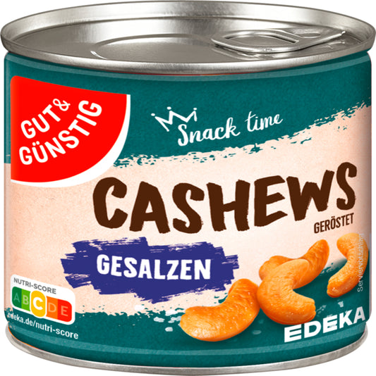 GUT&GÜNSTIG Cashewkerne geröstet gesalzen 150g foodpipe [Lebensmittel-Lieferservice Rostock]