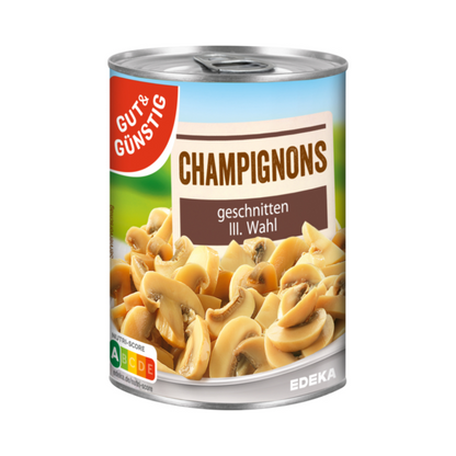 GUT&GÜNSTIG Champignons 3.Wahl geschnitten 290g foodpipe [Lebensmittel-Lieferservice Rostock]