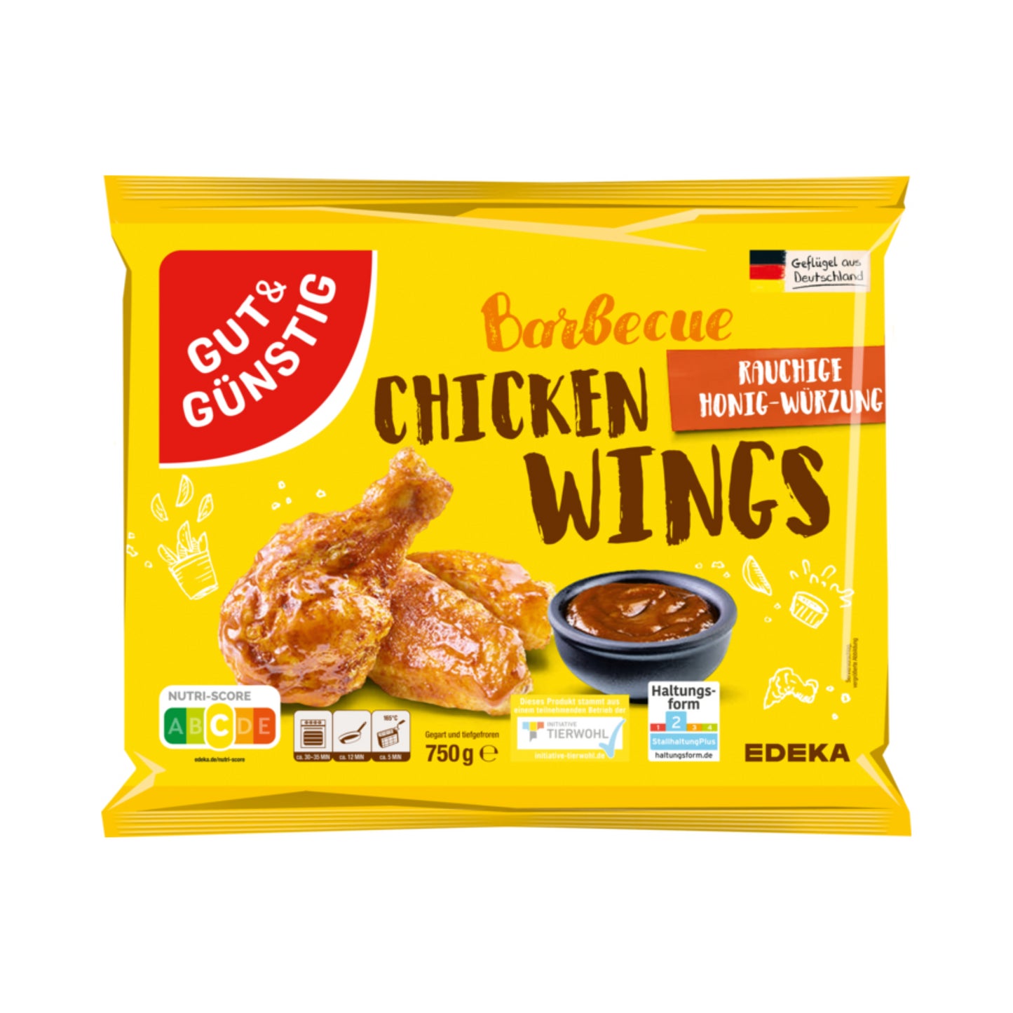 GUT&GÜNSTIG Chicken Wings Barbecue vorgegart 750g VLOG QS ITW foodpipe [Lebensmittel-Lieferservice Rostock]