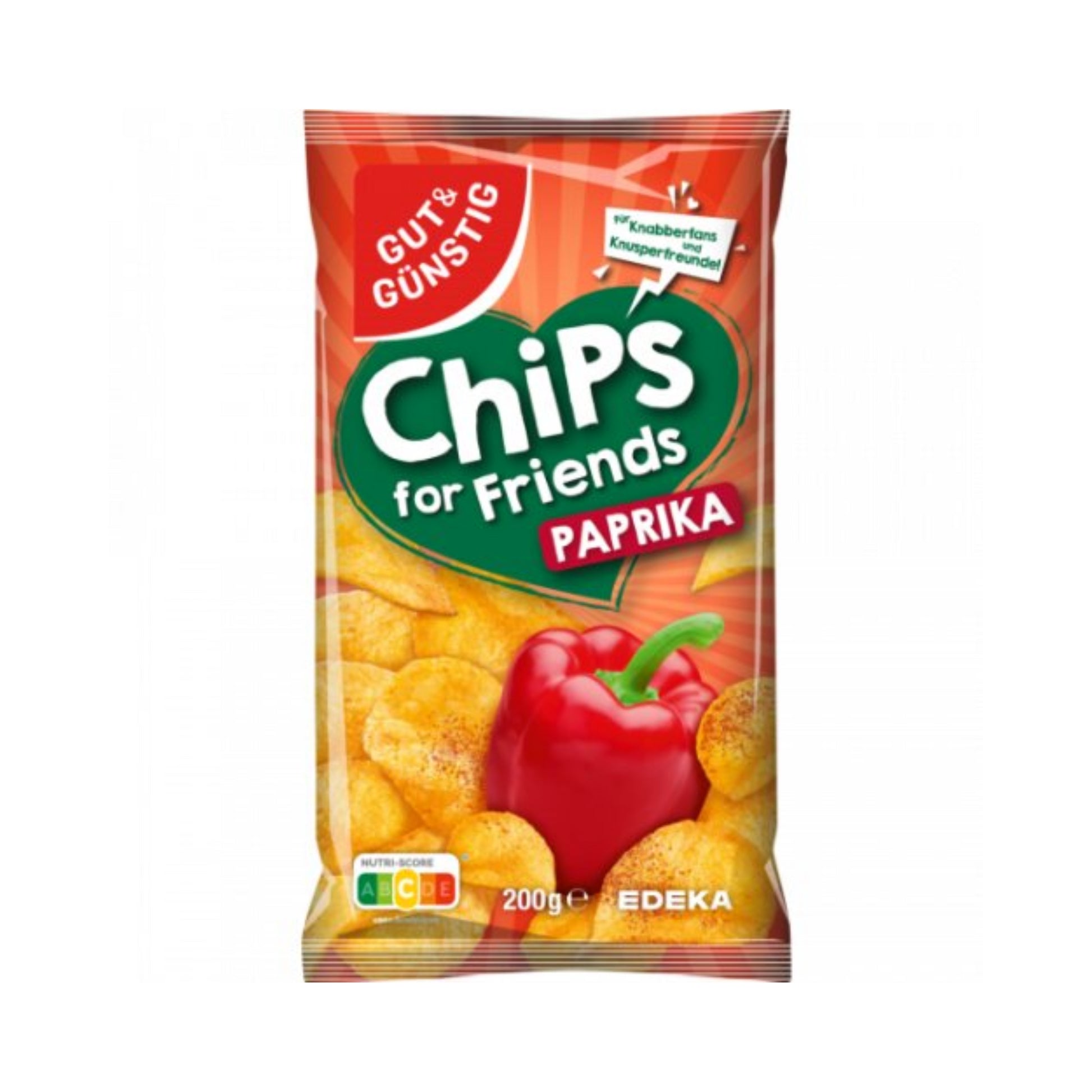 GUT&GÜNSTIG Chips mit Paprika 200g foodpipe [Lebensmittel-Lieferservice Rostock]