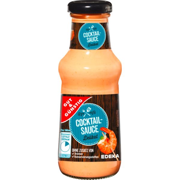 GUT&GÜNSTIG Cocktail-Sauce 250ml foodpipe [Lebensmittel-Lieferservice Rostock]