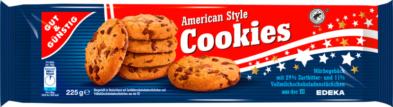 GUT&GÜNSTIG Cookies American Style Classic 225g foodpipe [Lebensmittel-Lieferservice Rostock]