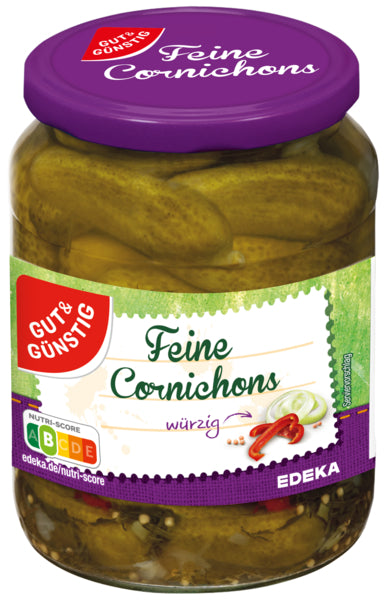 GUT&GÜNSTIG Cornichons 670g foodpipe [Lebensmittel-Lieferservice Rostock]