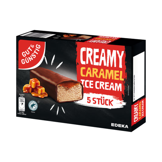 GUT&GÜNSTIG Creamy Caramel Ice Cream 5x70ml foodpipe [Lebensmittel-Lieferservice Rostock]