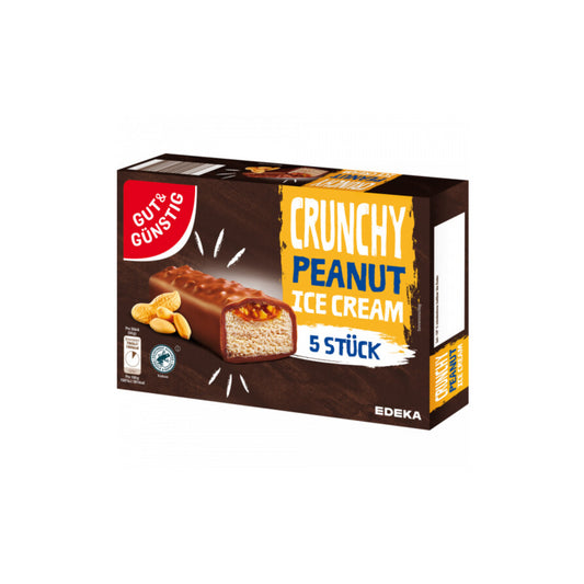 GUT&GÜNSTIG Crunchy Peanut Ice Cream 5x70ml foodpipe [Lebensmittel-Lieferservice Rostock]