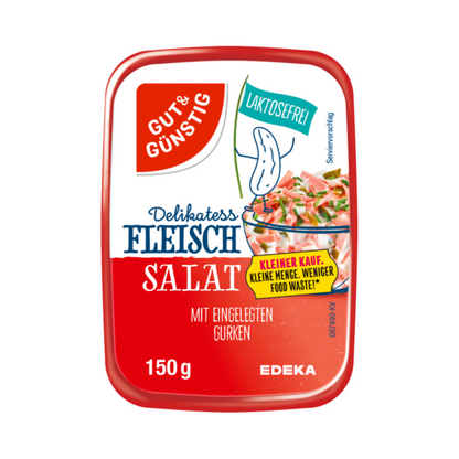 GUT&GÜNSTIG Delikatess Fleischsalat mit eingelegten Gurken Kleiner Kauf 150g foodpipe [Lebensmittel-Lieferservice Rostock]