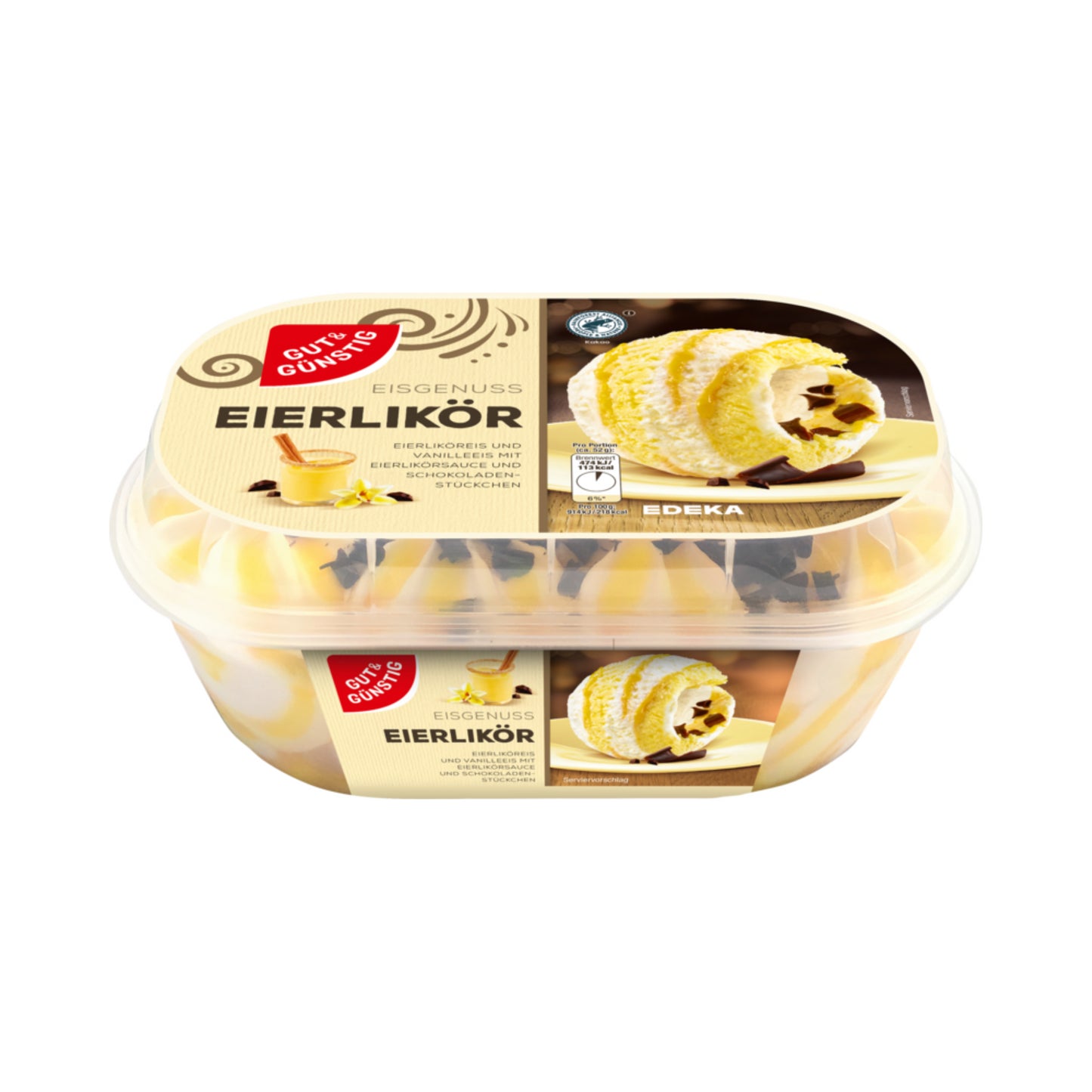 GUT&GÜNSTIG Eisgenuss Eierlikör 900ml foodpipe [Lebensmittel-Lieferservice Rostock]