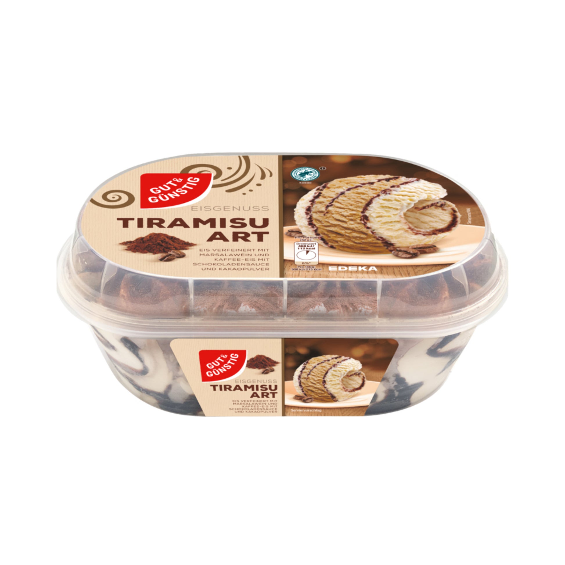 GUT&GÜNSTIG Eisgenuss Tiramisu 900ml foodpipe [Lebensmittel-Lieferservice Rostock]