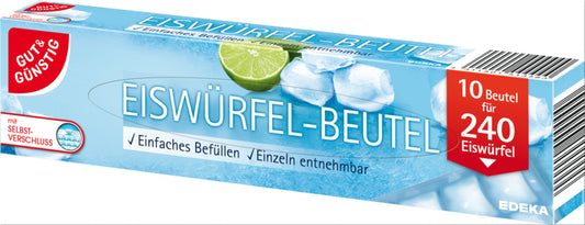 GUT&GÜNSTIG Eiswürfel-Beutel 10ST foodpipe [Lebensmittel-Lieferservice Rostock]