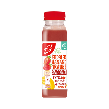 GUT&GÜNSTIG Erdbeer-Banane-Traube Smoothie 250ml DPG foodpipe [Lebensmittel-Lieferservice Rostock]