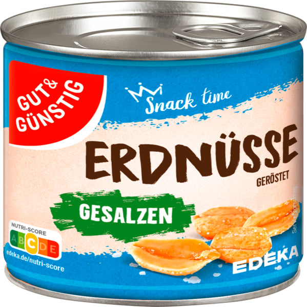 GUT&GÜNSTIG Erdnüsse geröstet gesalzen 200g foodpipe [Lebensmittel-Lieferservice Rostock]