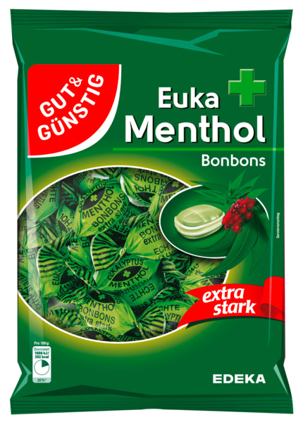 GUT&GÜNSTIG Eukalyptus Menthol Bonbons 300g foodpipe [Lebensmittel-Lieferservice Rostock]