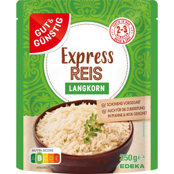 GUT&GÜNSTIG Expressreis Langkorn 250g foodpipe [Lebensmittel-Lieferservice Rostock]