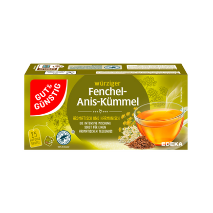 GUT&GÜNSTIG Fenchel Anis Kümmel Tee 25ST 50g foodpipe Rostock [Lebensmittel-Lieferservice Rostock]