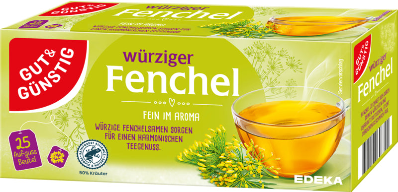 GUT&GÜNSTIG Fencheltee 25x3g foodpipe [Lebensmittel-Lieferservice Rostock]