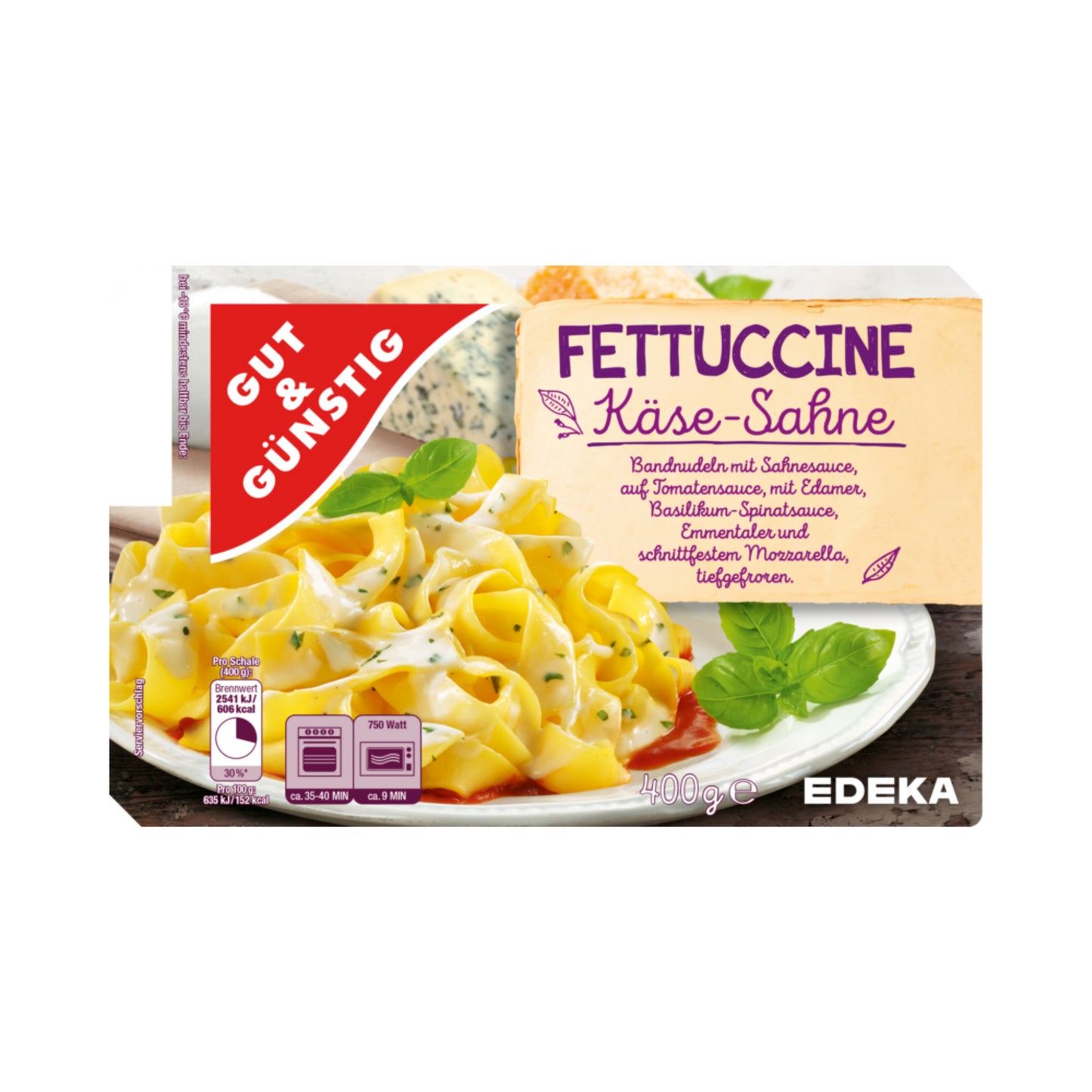 GUT&GÜNSTIG Fettuccine Käse-Sahne 400g foodpipe [Lebensmittel-Lieferservice Rostock]