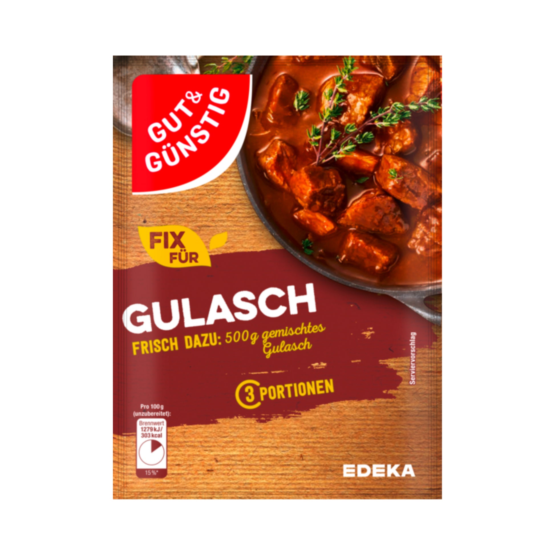 GUT&GÜNSTIG Fix Gulasch 40g foodpipe [Lebensmittel-Lieferservice Rostock]