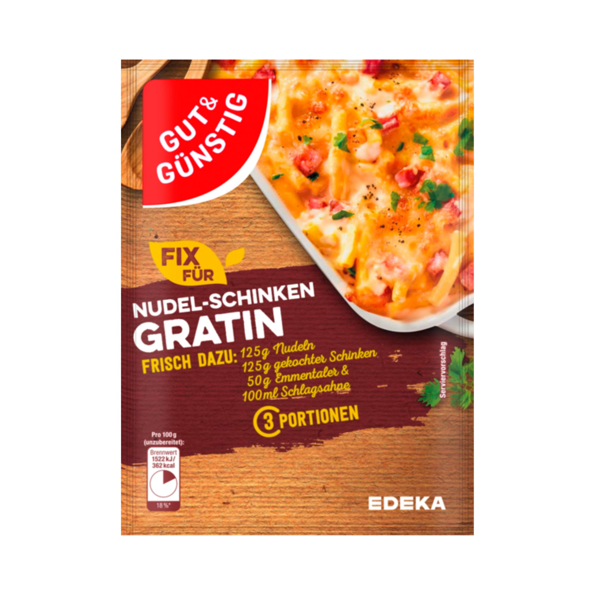 GUT&GÜNSTIG Fix Nudel-Schinken-Gratin 30g foodpipe [Lebensmittel-Lieferservice Rostock]