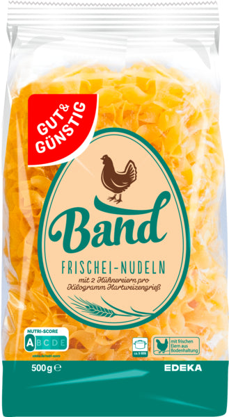 GUT&GÜNSTIG Frischei-Nudeln Band 500g foodpipe [Lebensmittel-Lieferservice Rostock]