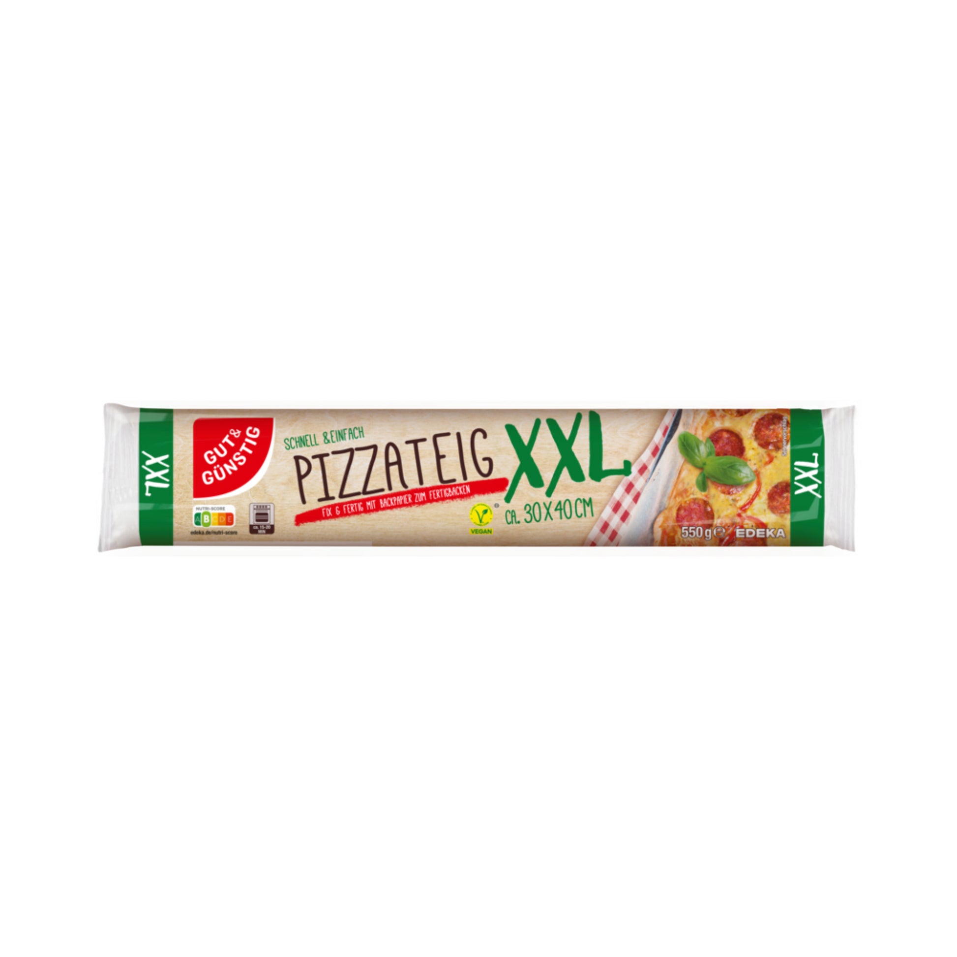 GUT&GÜNSTIG Frischer Pizzateig XXL 550g foodpipe [Lebensmittel-Lieferservice Rostock]