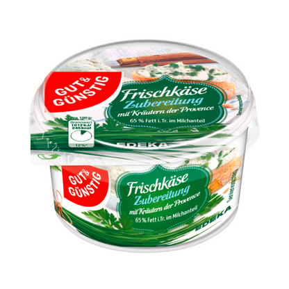 GUT&GÜNSTIG Frischkäse Kräuter 65% Doppelrahmstufe 150g foodpipe [Lebensmittel-Lieferservice Rostock]