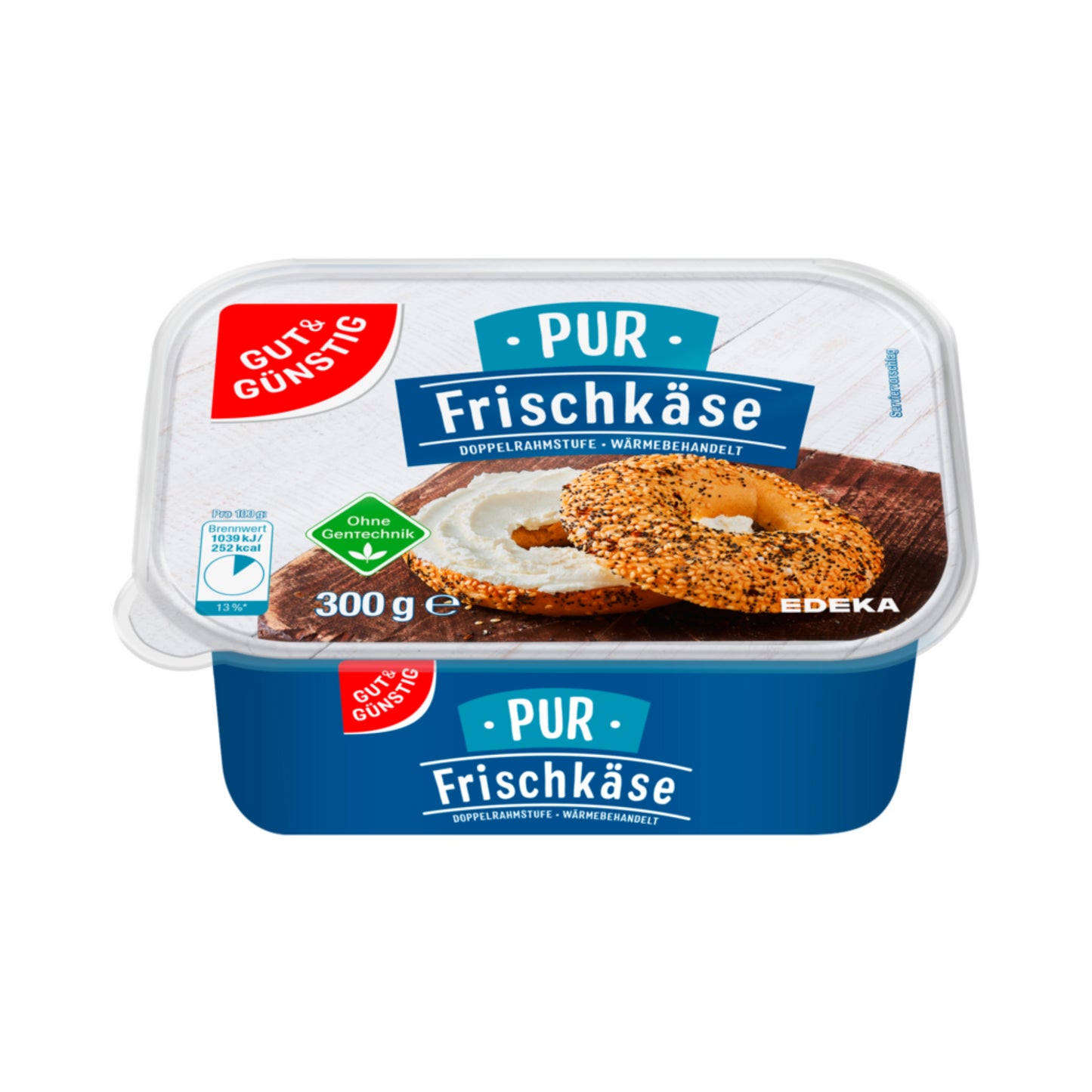 GUT&GÜNSTIG Frischkäse Natur Doppelrahmstufe 70% 300g VLOG foodpipe [Lebensmittel-Lieferservice Rostock]