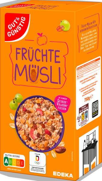 GUT&GÜNSTIG Früchte Müsli 750g foodpipe [Lebensmittel-Lieferservice Rostock]