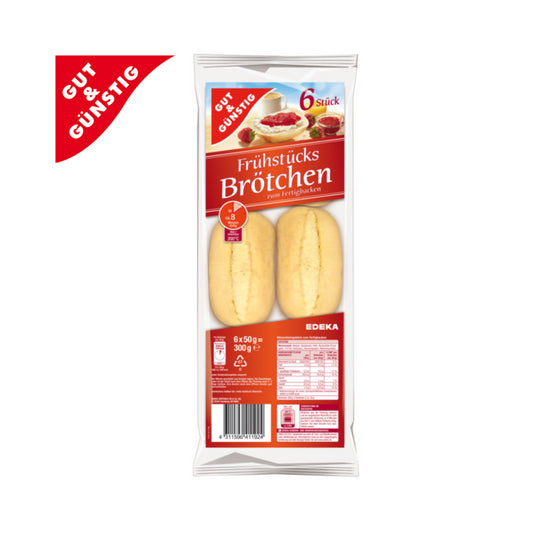 GUT&GÜNSTIG Frühstücks Brötchen 6ST 300g foodpipe [Lebensmittel-Lieferservice Rostock]