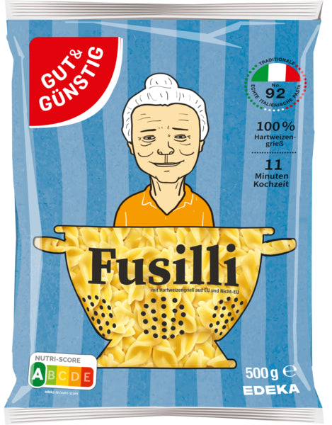 GUT&GÜNSTIG Fusilli 500g foodpipe [Lebensmittel-Lieferservice Rostock]