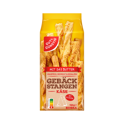GUT&GÜNSTIG Gebäckstangen Käse 150g foodpipe [Lebensmittel-Lieferservice Rostock]
