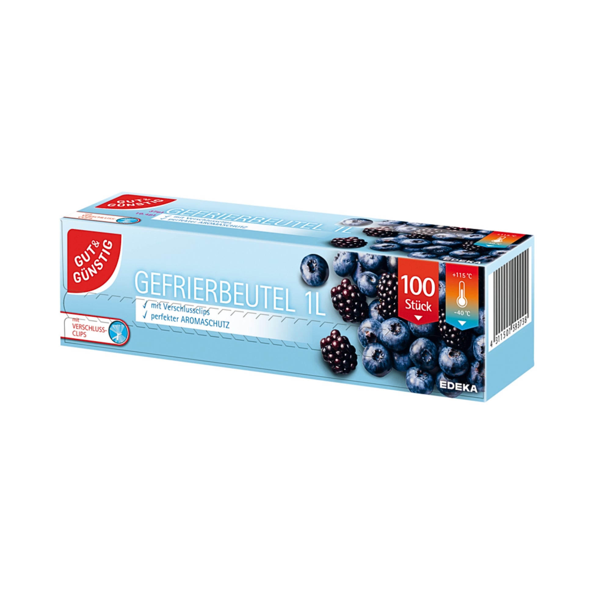 GUT&GÜNSTIG Gefrierbeutel 100x1l foodpipe [Lebensmittel-Lieferservice Rostock]