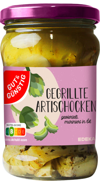 GUT&GÜNSTIG Gegrillte Artischockenviertel in Öl 280g foodpipe [Lebensmittel-Lieferservice Rostock]